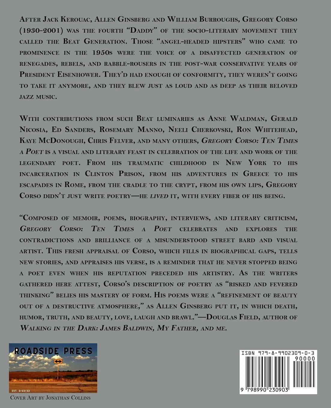 Rückseite: 9798990230903 | Gregory Corso | Ten Times a Poet | Leon Horton | Taschenbuch | 2024