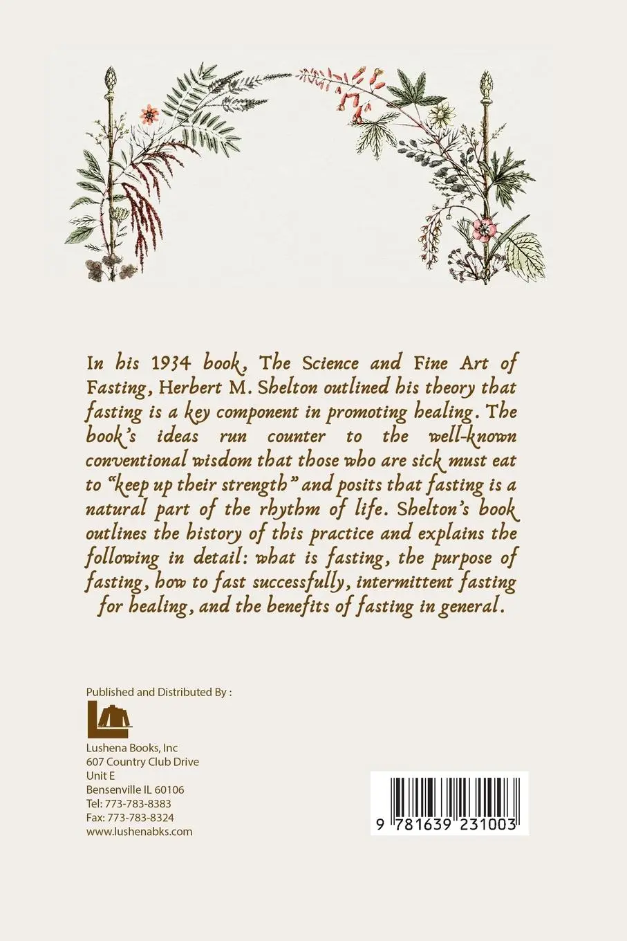 Rückseite: 9781639231003 | The Science and Fine Art of Fasting Paperback | Herbert M. Shelton