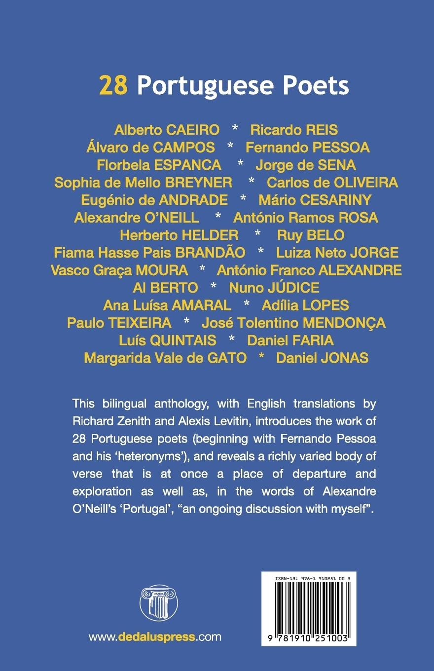 Rückseite: 9781910251003 | 28 Portuguese Poets | A Bilingual Anthology | Richard Zenith | Buch