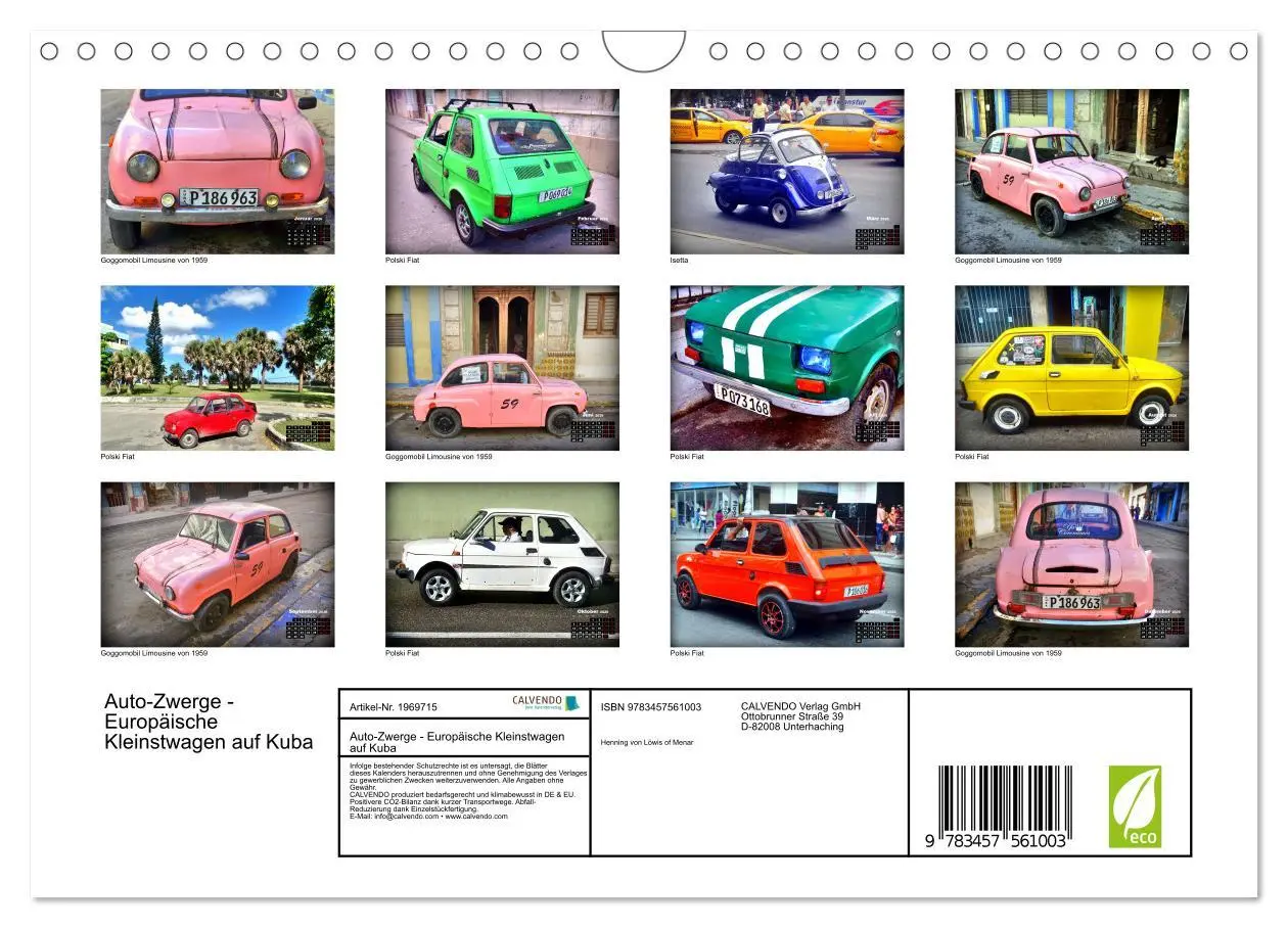 Bild: 9783457561003 | Auto-Zwerge - Europäische Kleinstwagen auf Kuba (Wandkalender 2026...