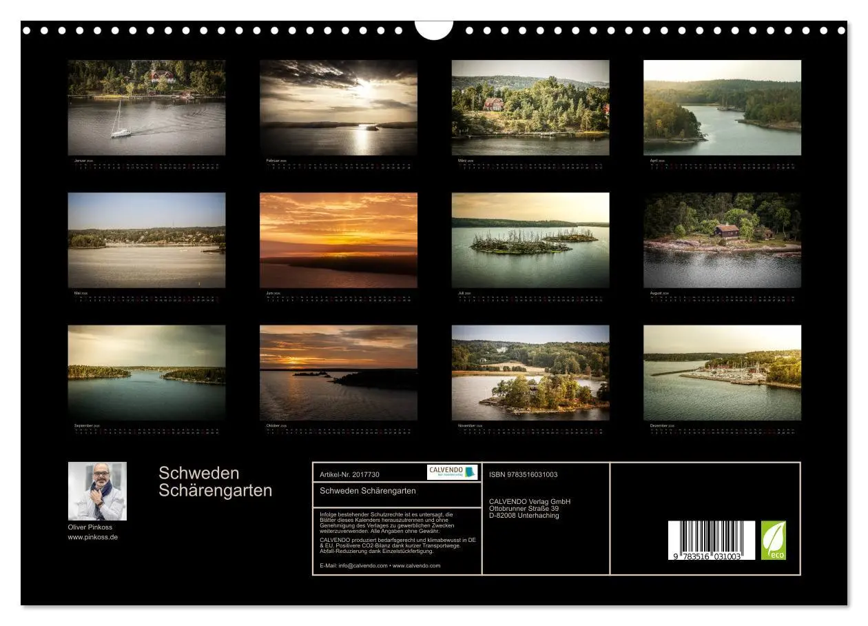 Bild: 9783516031003 | Schweden Schärengarten (Wandkalender 2026 DIN A3 quer), CALVENDO...