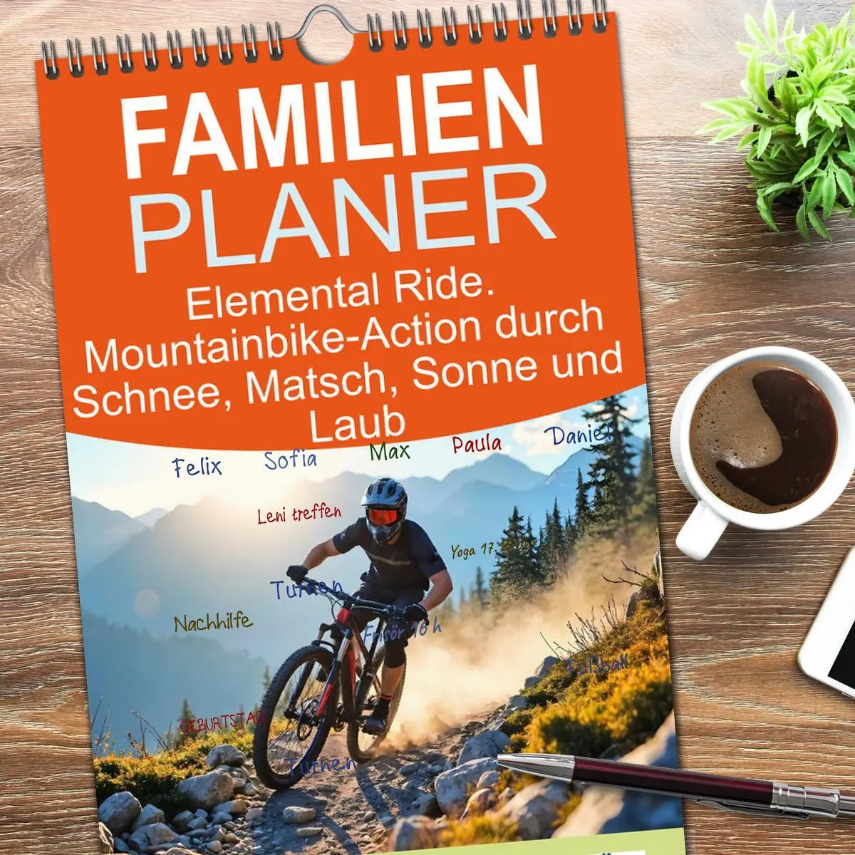 Bild: 9783516651003 | Familienplaner 2026 - Elemental Ride. Mountainbike-Action durch...