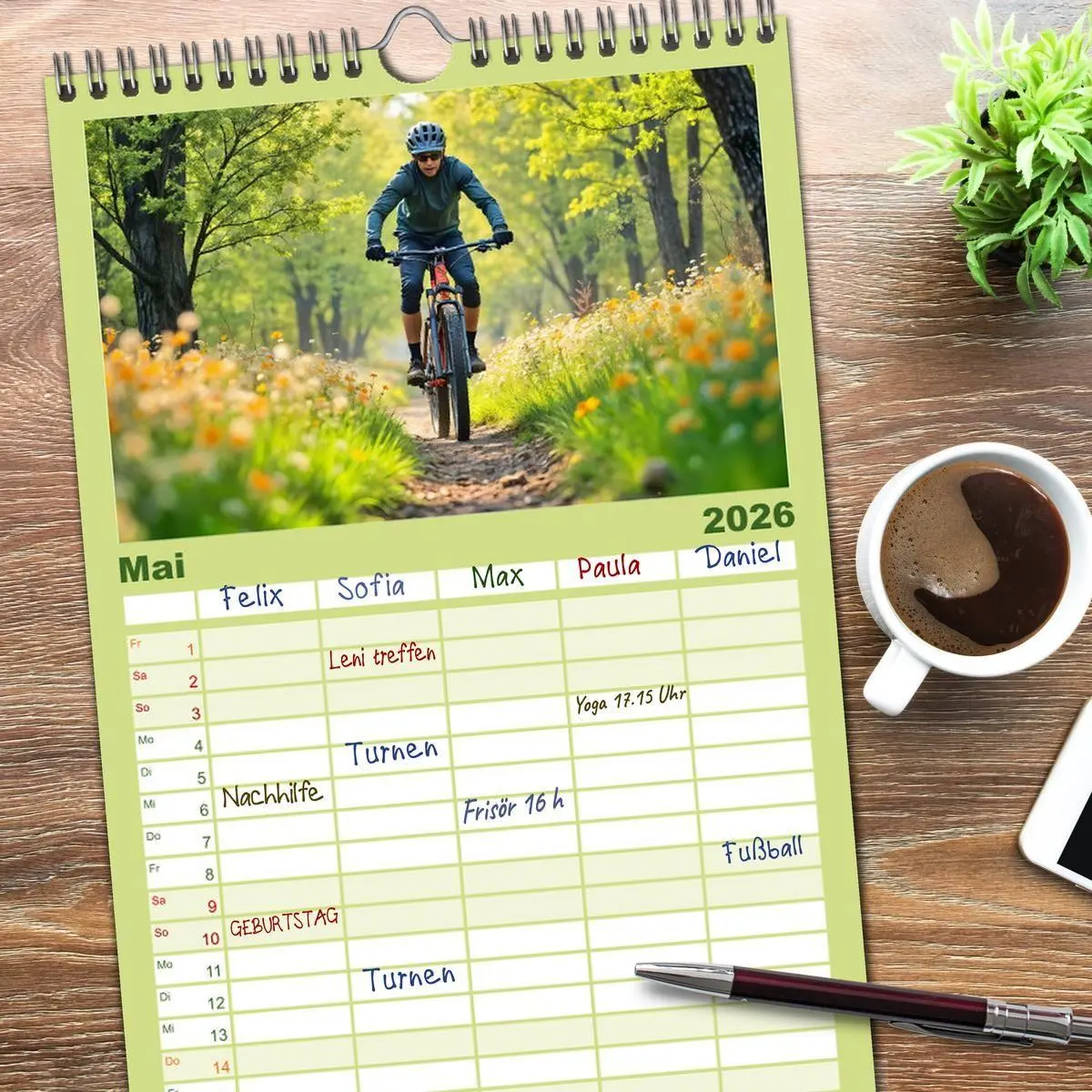 Bild: 9783516651003 | Familienplaner 2026 - Elemental Ride. Mountainbike-Action durch...