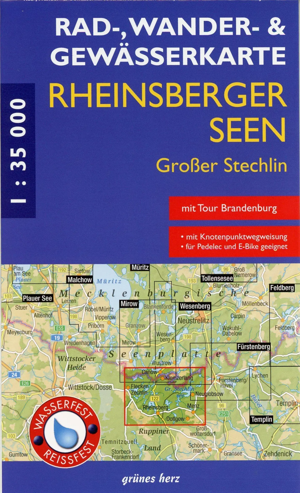 Cover: 9783866361003 | Rheinsberger Seen, Großer Stechlin 1 : 35 000 Rad -, Wander- und...