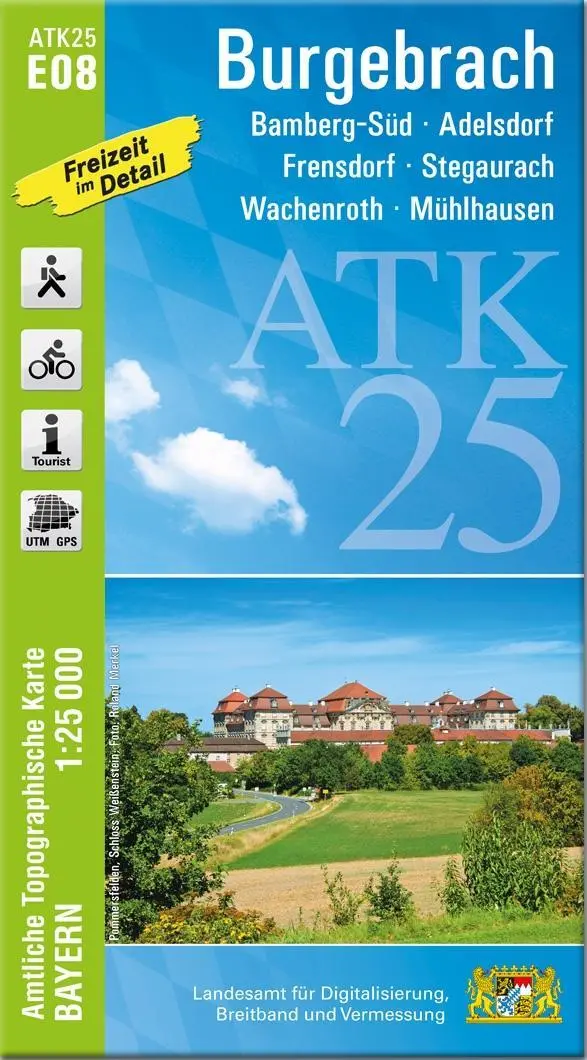 Cover: 9783987761003 | ATK25-E08 Burgebrach (Amtliche Topographische Karte 1:25000) | Deutsch