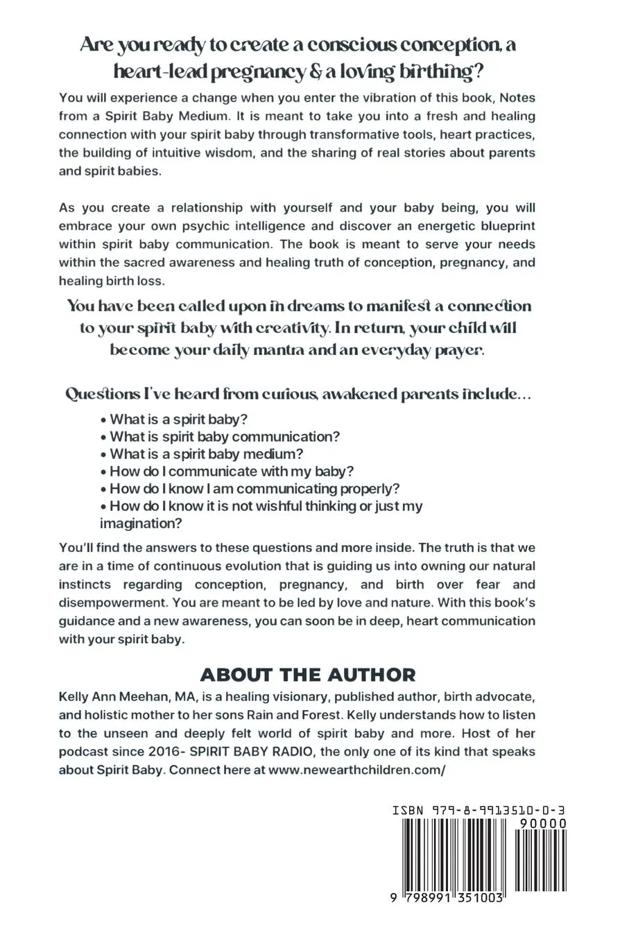 Rückseite: 9798991351003 | Notes From A Spirit Baby Medium | Kelly Meehan | Taschenbuch | 2024