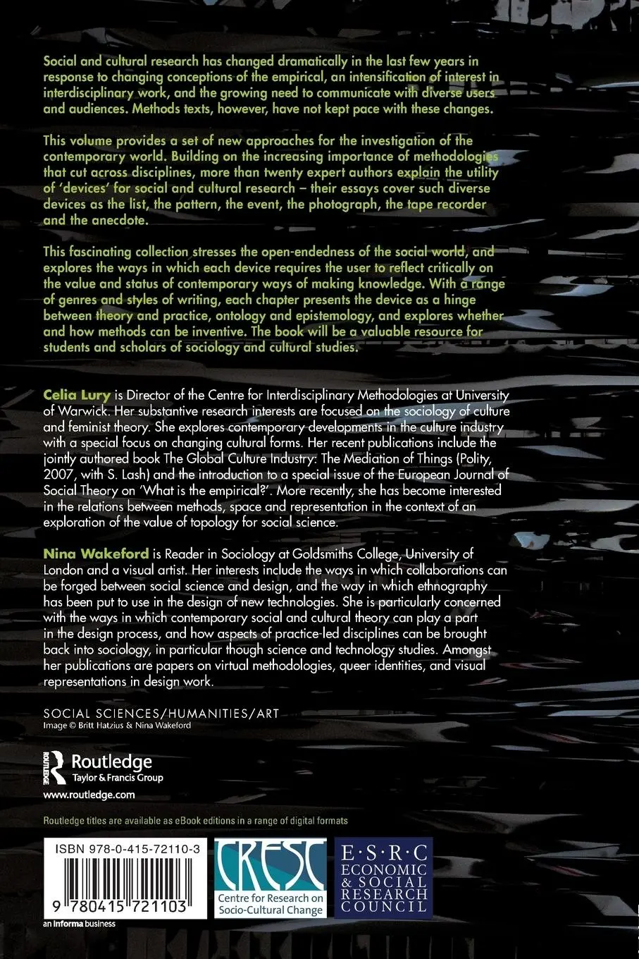 Rückseite: 9780415721103 | Inventive Methods | The Happening of the Social | Celia Lury (u. a.)