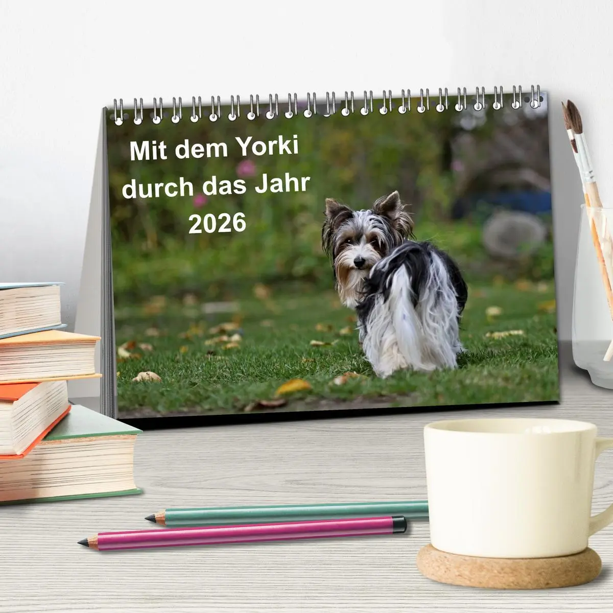 Bild: 9783516021103 | Mit dem Yorki durch das Jahr 2026 (Tischkalender 2026 DIN A5 quer),...