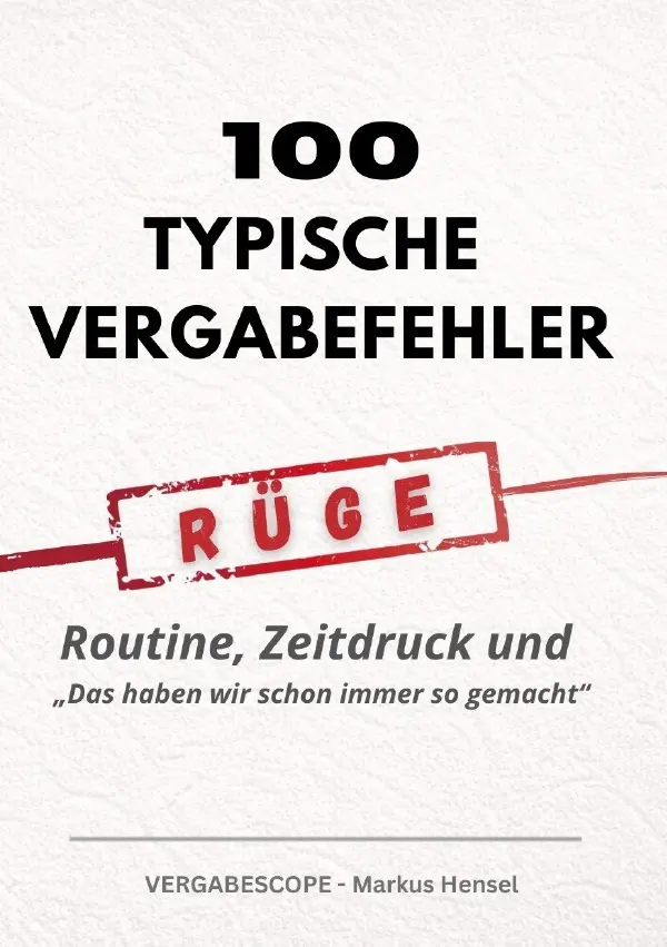 Cover: 9783565221103 | 100 typische Vergabefehler | Markus Hensel | Taschenbuch | 448 S.