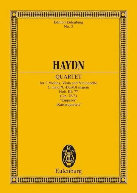 Cover: 9783795761103 | Streichquartett C-Dur, Kaiserquartett | Joseph Haydn | Broschüre