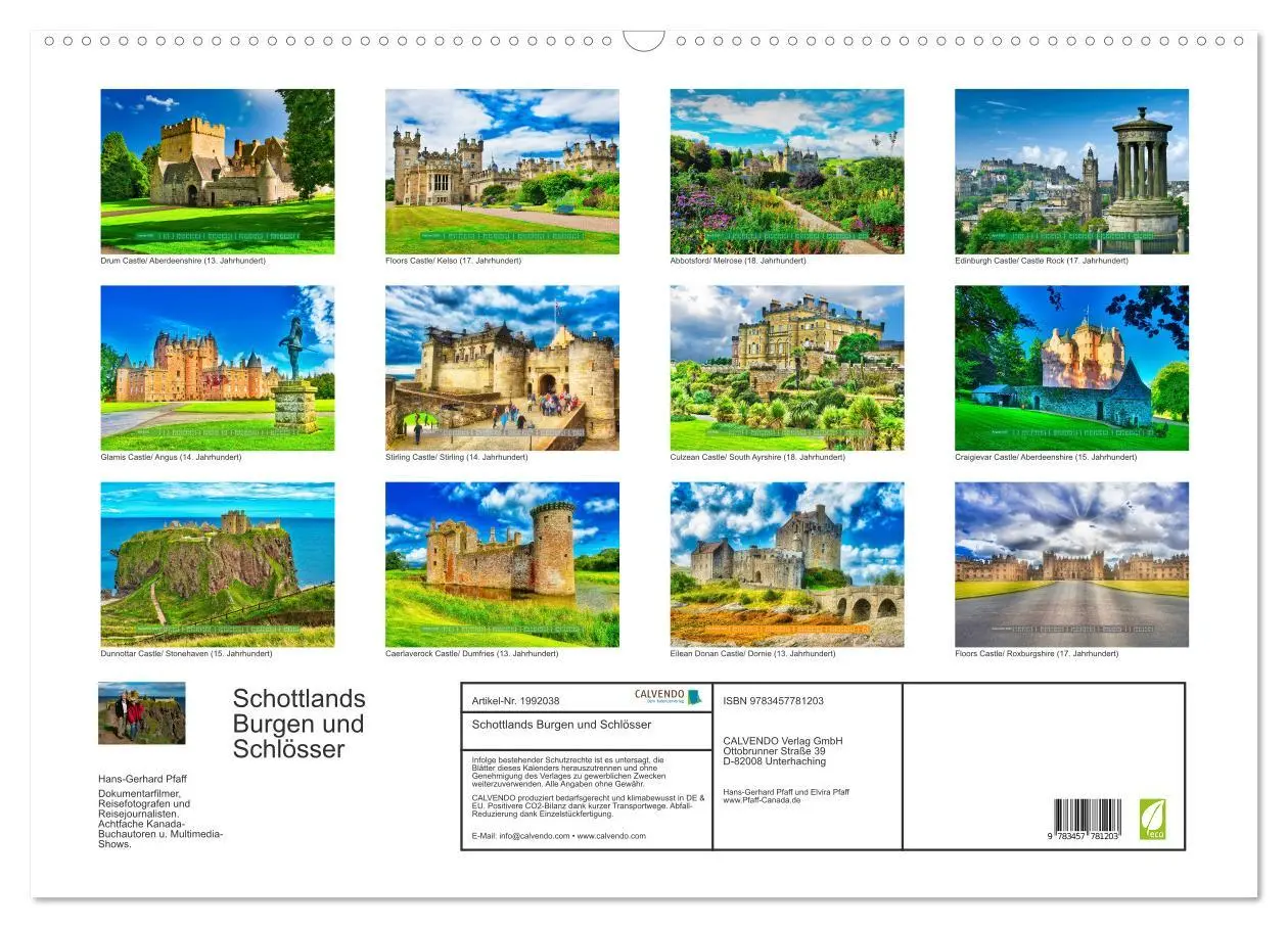 Bild: 9783457781203 | Schottlands Burgen und Schlösser (Wandkalender 2026 DIN A2 quer),...