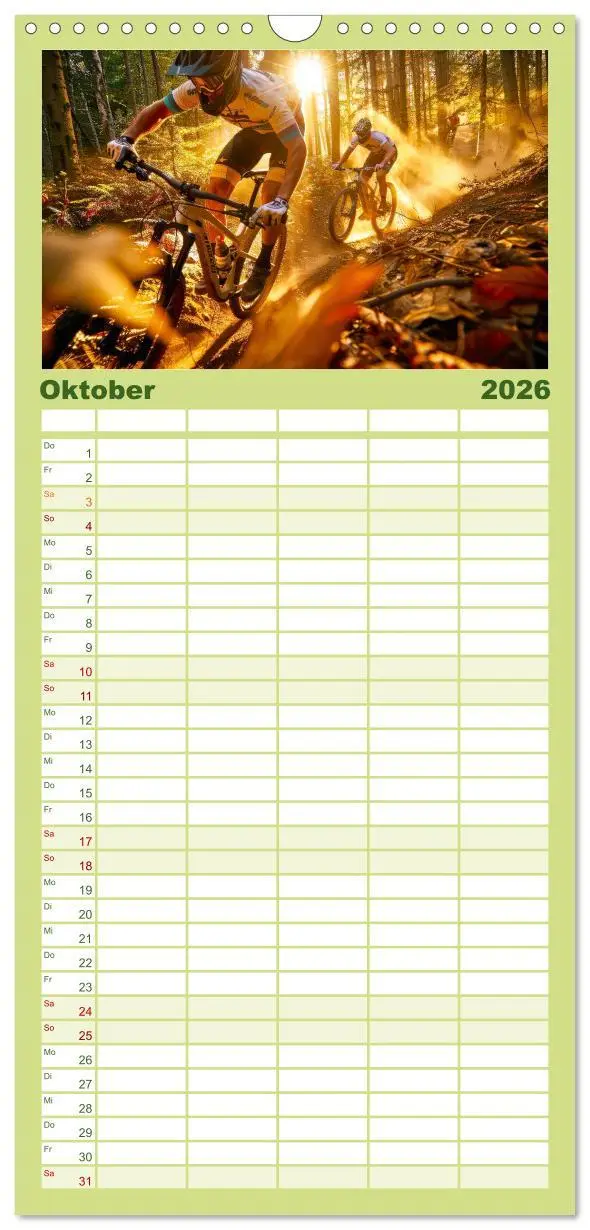Bild: 9783516491203 | Familienplaner 2026 - Mountainbike Erlebnisse mit 5 Spalten...