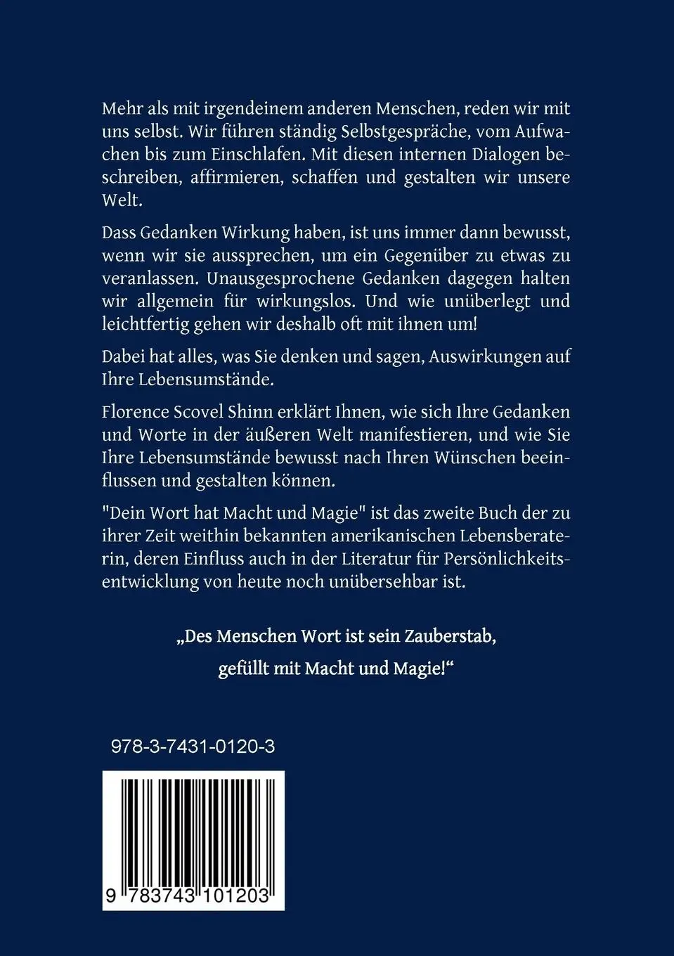 Rückseite: 9783743101203 | Dein Wort hat Macht und Magie | Your Word is Your Wand | Shinn | Buch