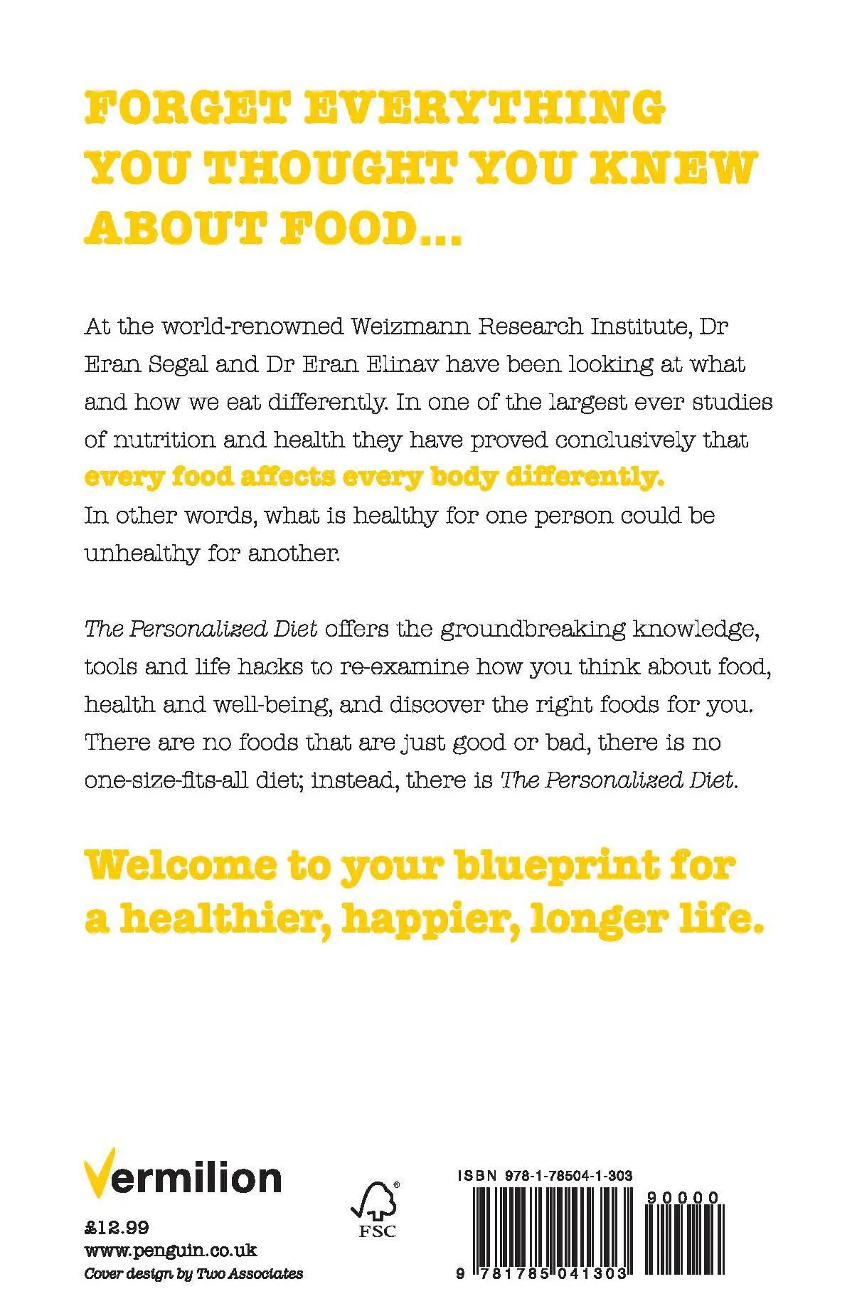 Rückseite: 9781785041303 | The Personalized Diet | Eran Segal (u. a.) | Taschenbuch | Englisch
