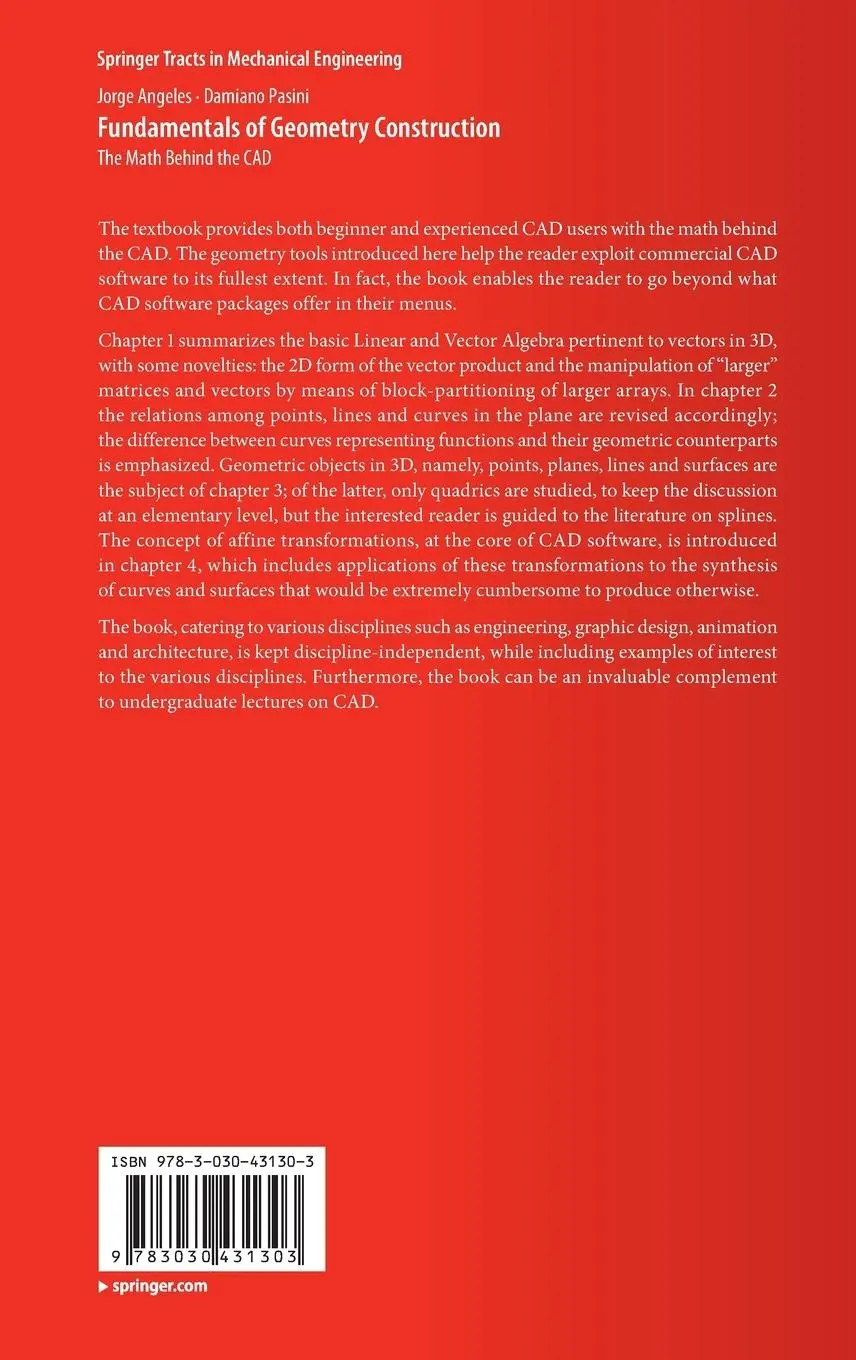 Rückseite: 9783030431303 | Fundamentals of Geometry Construction | The Math Behind the CAD | Buch