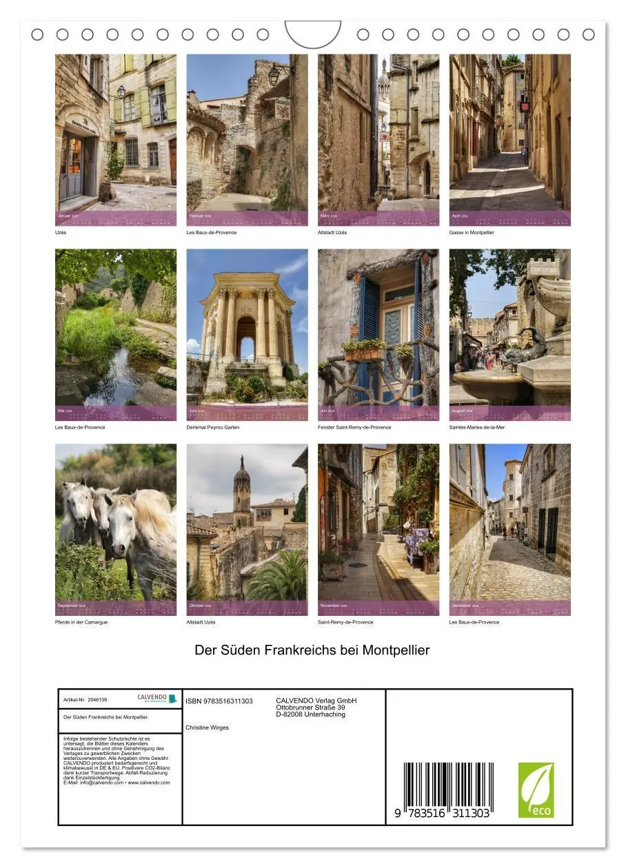 Bild: 9783516311303 | Der Süden Frankreichs bei Montpellier (Wandkalender 2026 DIN A4...