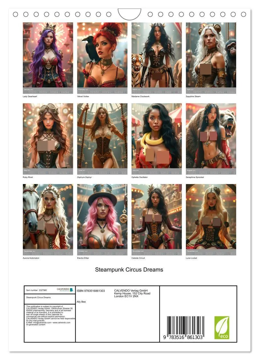 Bild: 9783516861303 | Steampunk Circus Dreams (Wall Calendar 2027 DIN A4 portrait),...