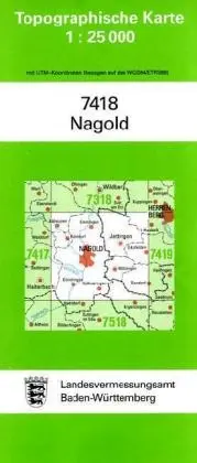 Cover: 9783863981303 | Topographische Karte Baden-Württemberg Nagold | (Land-)Karte | Deutsch