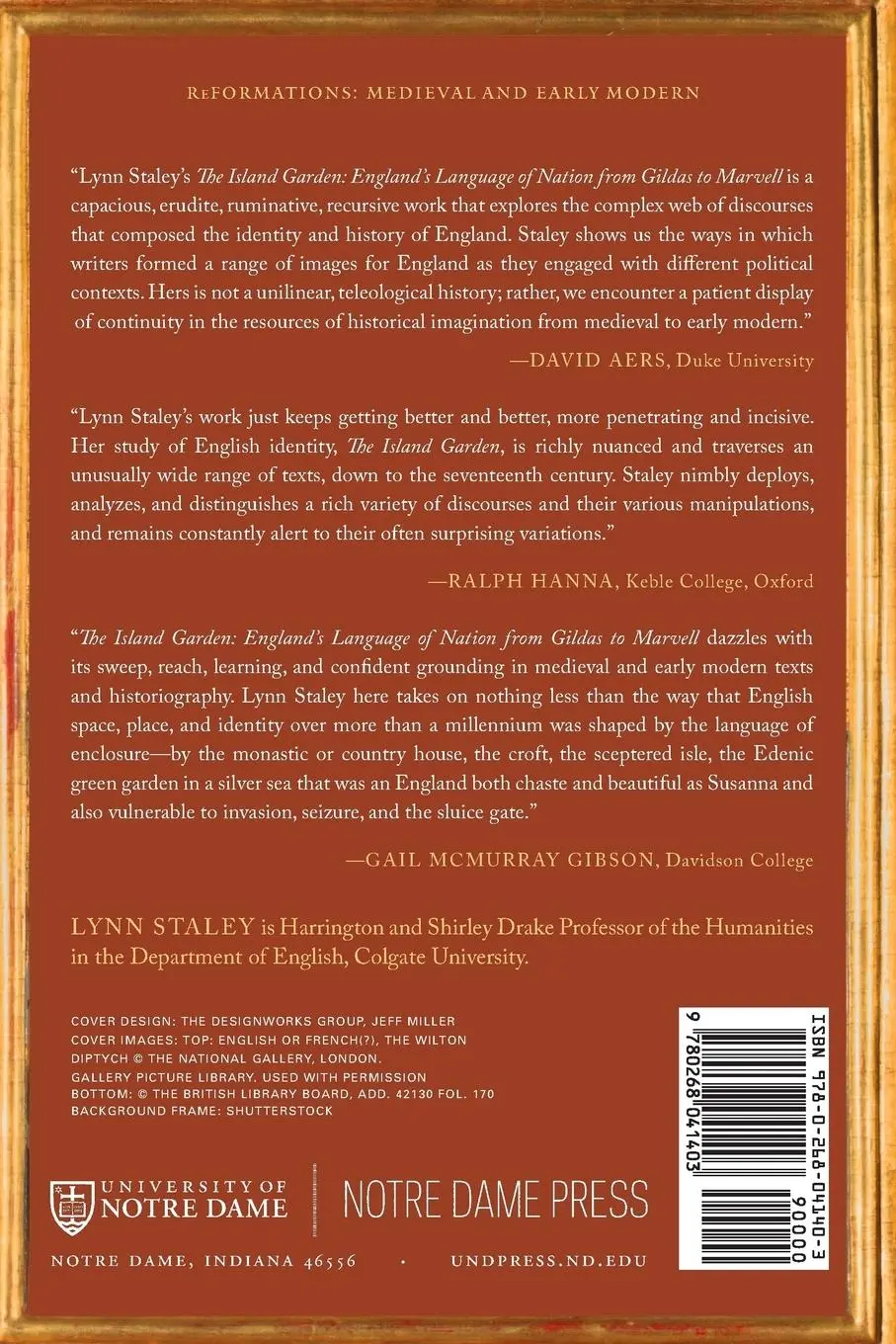 Rückseite: 9780268041403 | Island Garden | England's Language of Nation from Gildas to Marvell