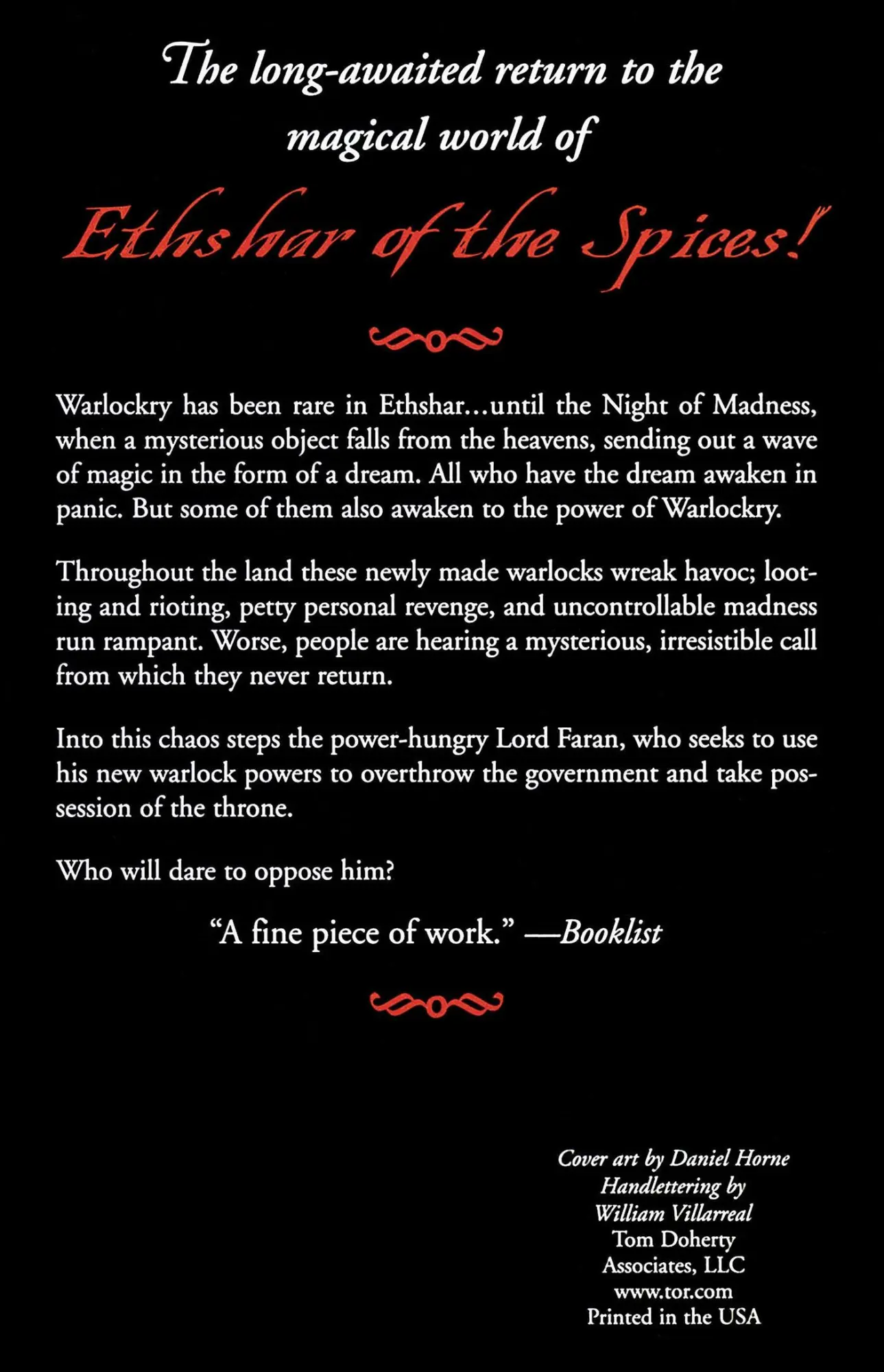 Rückseite: 9780765331403 | Night of Madness | Lawrence Watt-Evans | Taschenbuch | Englisch | 2002