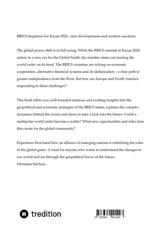 Rückseite: 9783384401403 | The BRICS Awakening Kazan 2024 | Hermann Selchow | Taschenbuch | 2024
