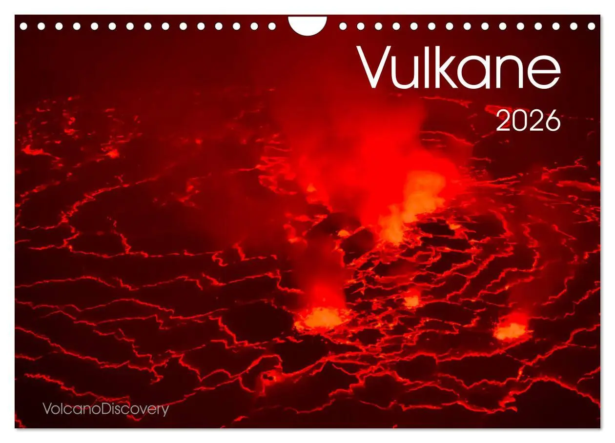 Cover: 9783457761403 | Vulkane 2026 (Wandkalender 2026 DIN A4 quer), CALVENDO Monatskalender
