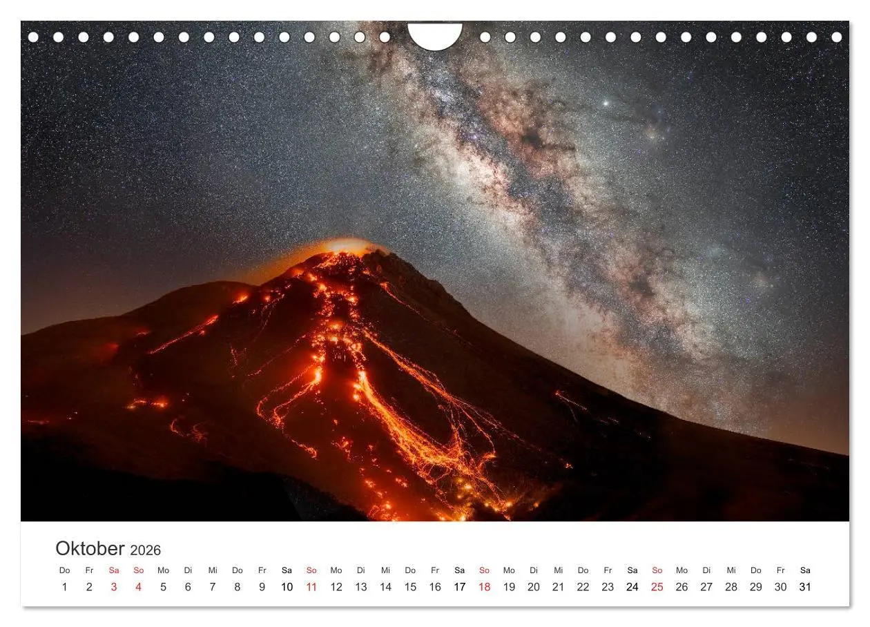 Bild: 9783457761403 | Vulkane 2026 (Wandkalender 2026 DIN A4 quer), CALVENDO Monatskalender