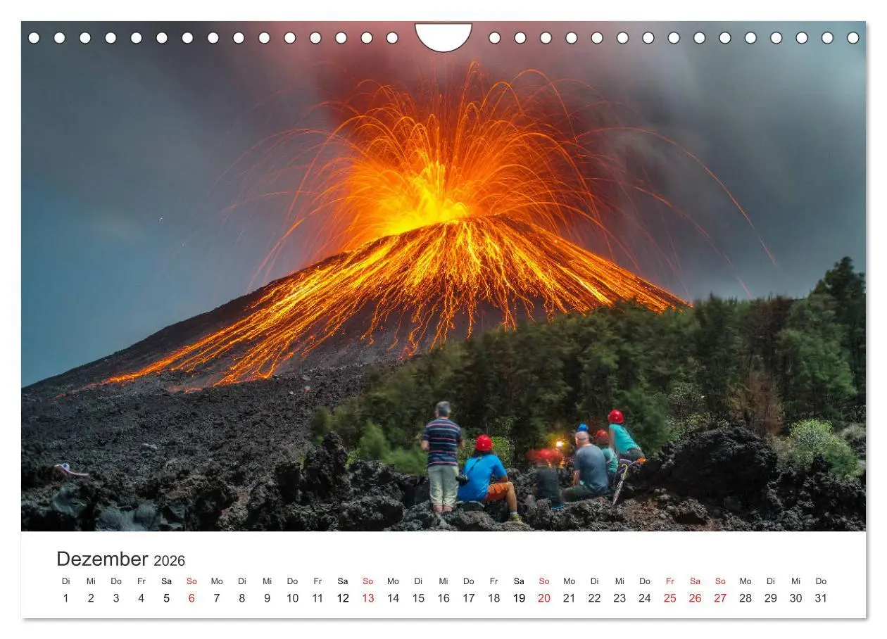 Bild: 9783457761403 | Vulkane 2026 (Wandkalender 2026 DIN A4 quer), CALVENDO Monatskalender