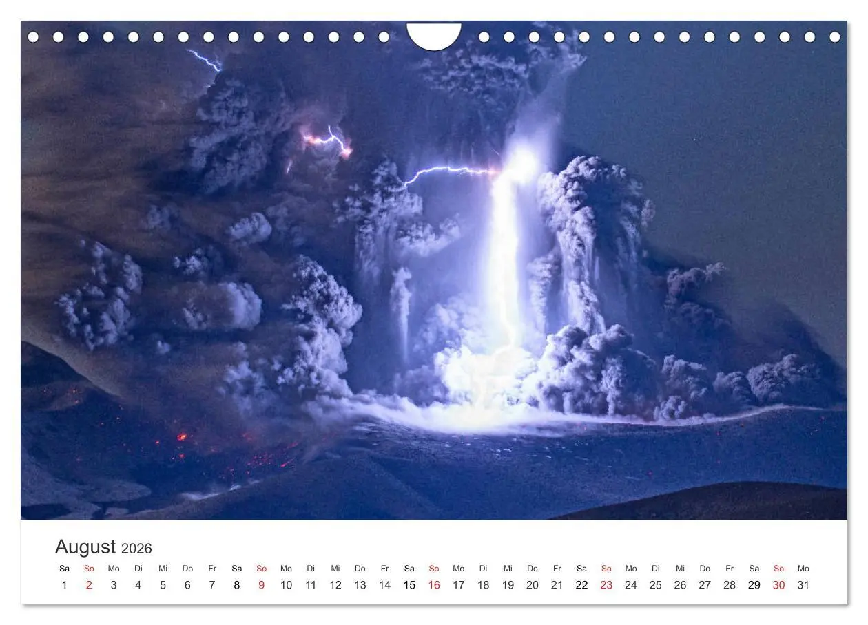 Bild: 9783457761403 | Vulkane 2026 (Wandkalender 2026 DIN A4 quer), CALVENDO Monatskalender