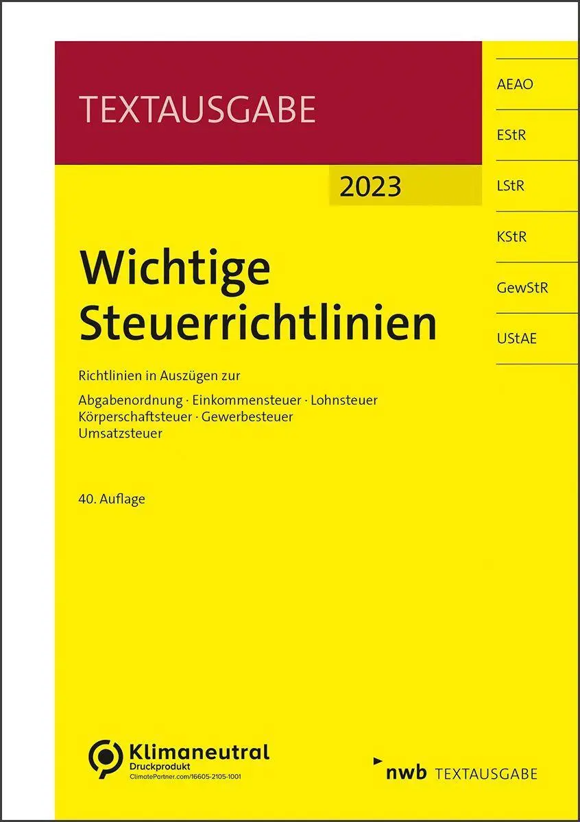 Cover: 9783482651403 | Wichtige Steuerrichtlinien | Ralf Walkenhorst | Bundle | Textausgabe