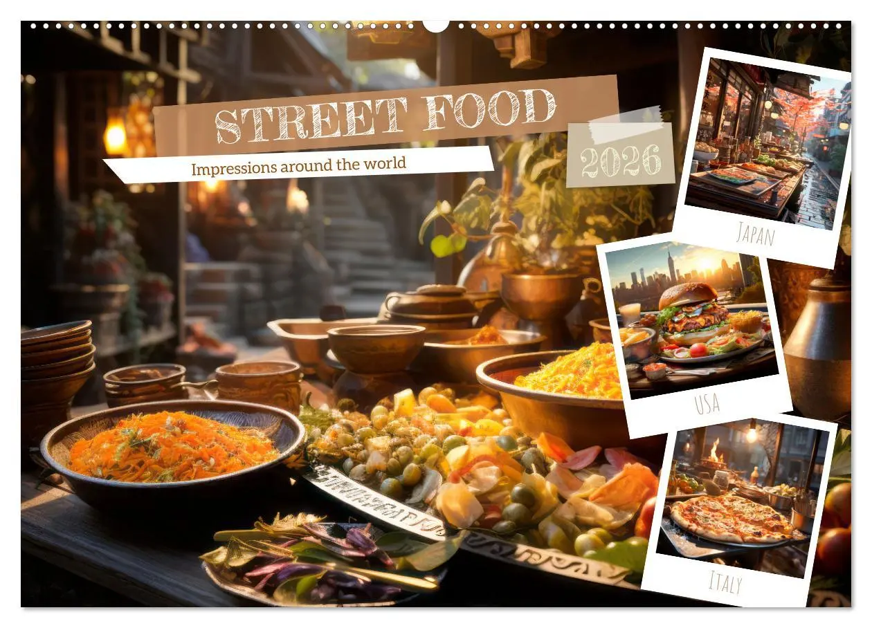 Cover: 9783516541403 | STREET FOOD Impressions around the world (Wall Calendar 2026 DIN A2...