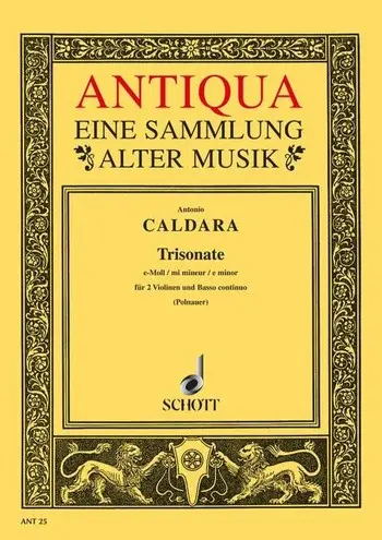 Cover: 9790001001403 | Triosonata E Minor op. 1/5 | Antonio Caldara | Buch | Schott Music