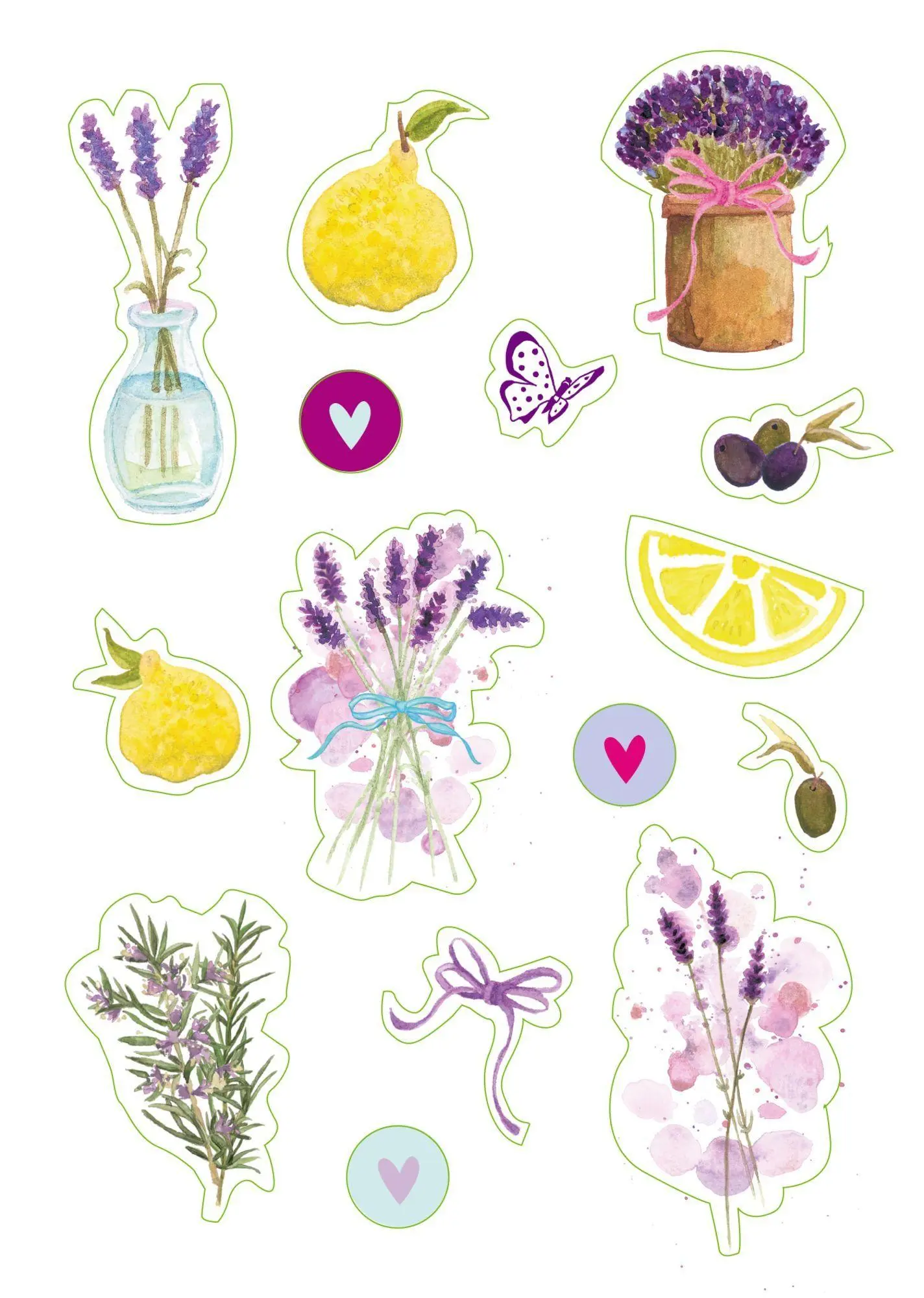 Bild: 4041433881503 | Küchensticker &amp; Etiketten - Lavendel | Taschenbuch | Küchenpapeterie