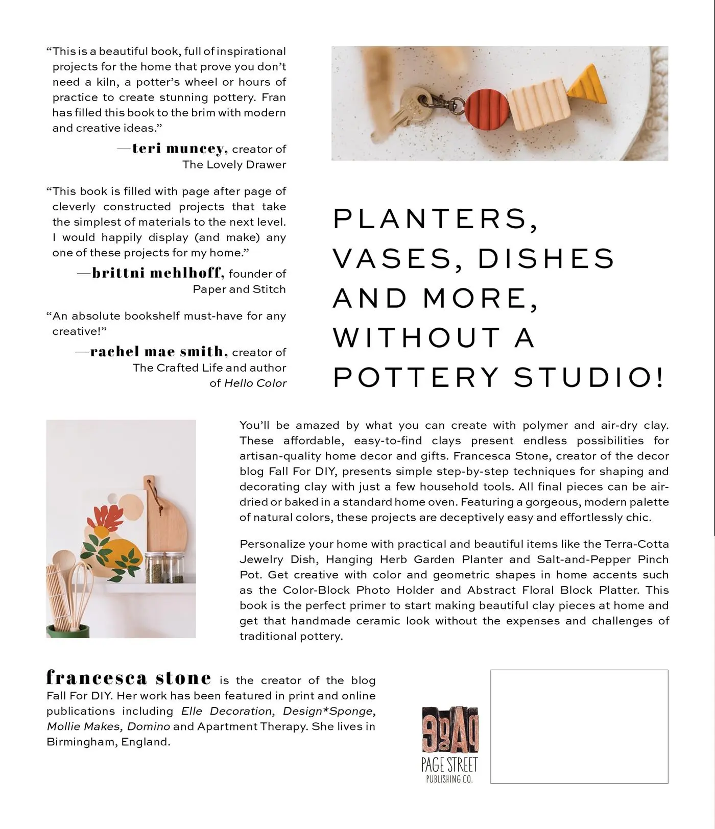Rückseite: 9781645671503 | Easy Homemade Pottery | Francesca Stone | Taschenbuch | Englisch