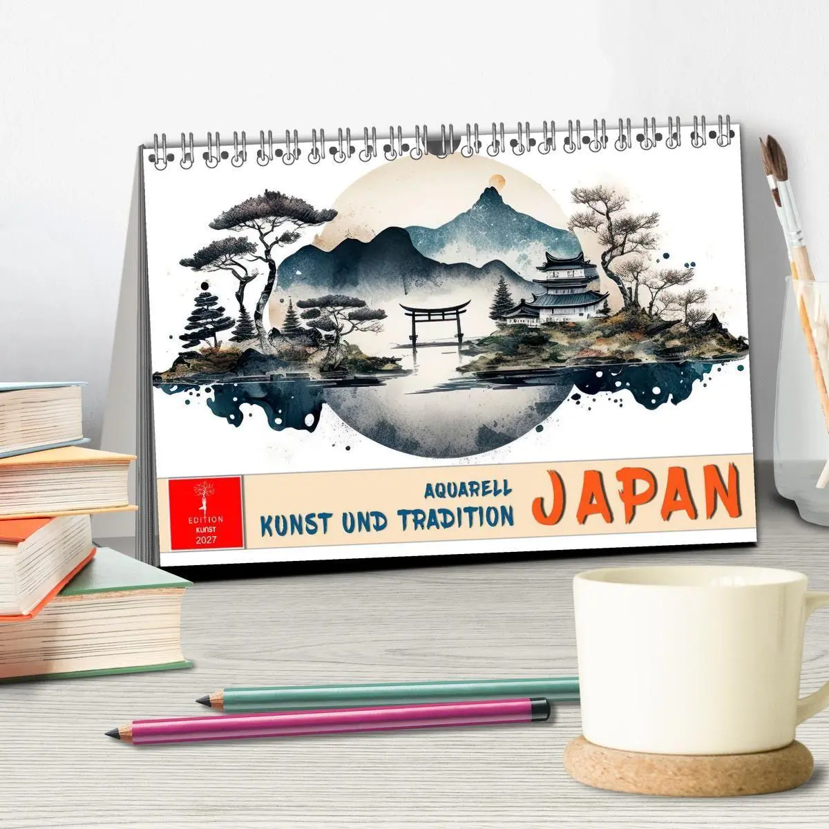 Bild: 9783569001503 | Japan - Aquarell Kunst und Tradition (Tischkalender 2027 DIN A5...
