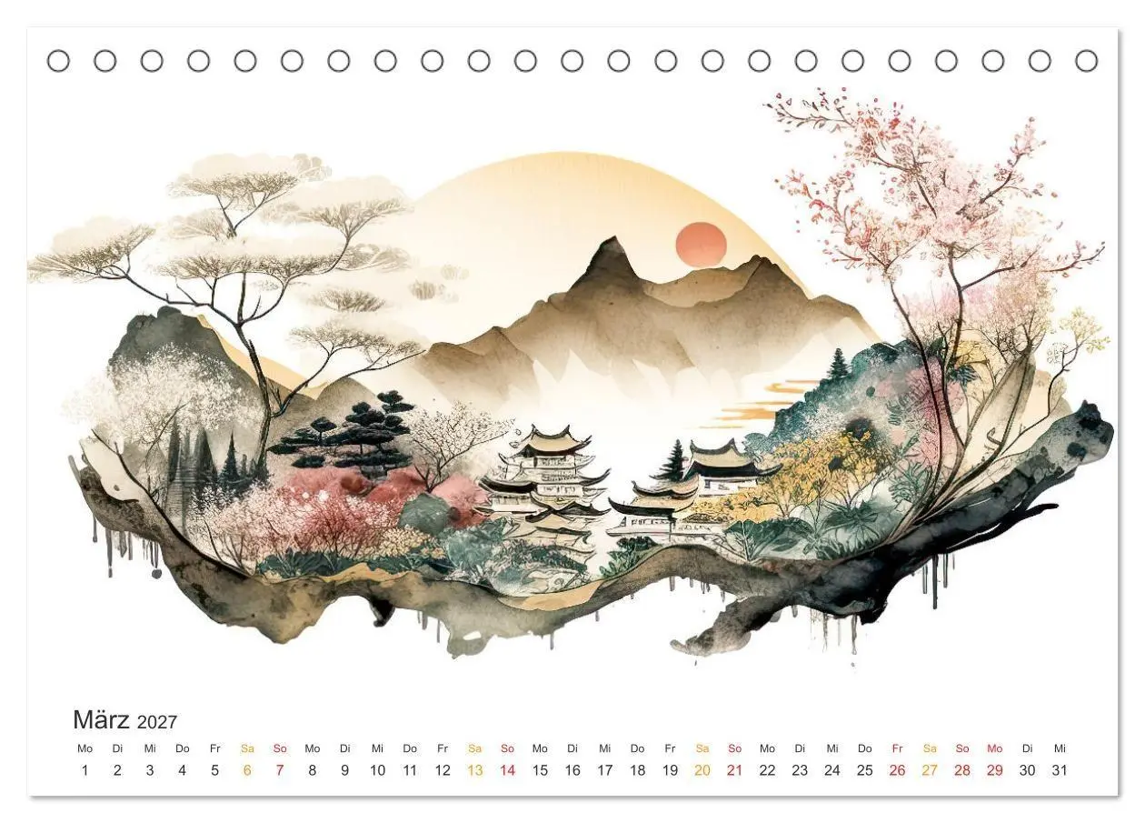 Bild: 9783569001503 | Japan - Aquarell Kunst und Tradition (Tischkalender 2027 DIN A5...