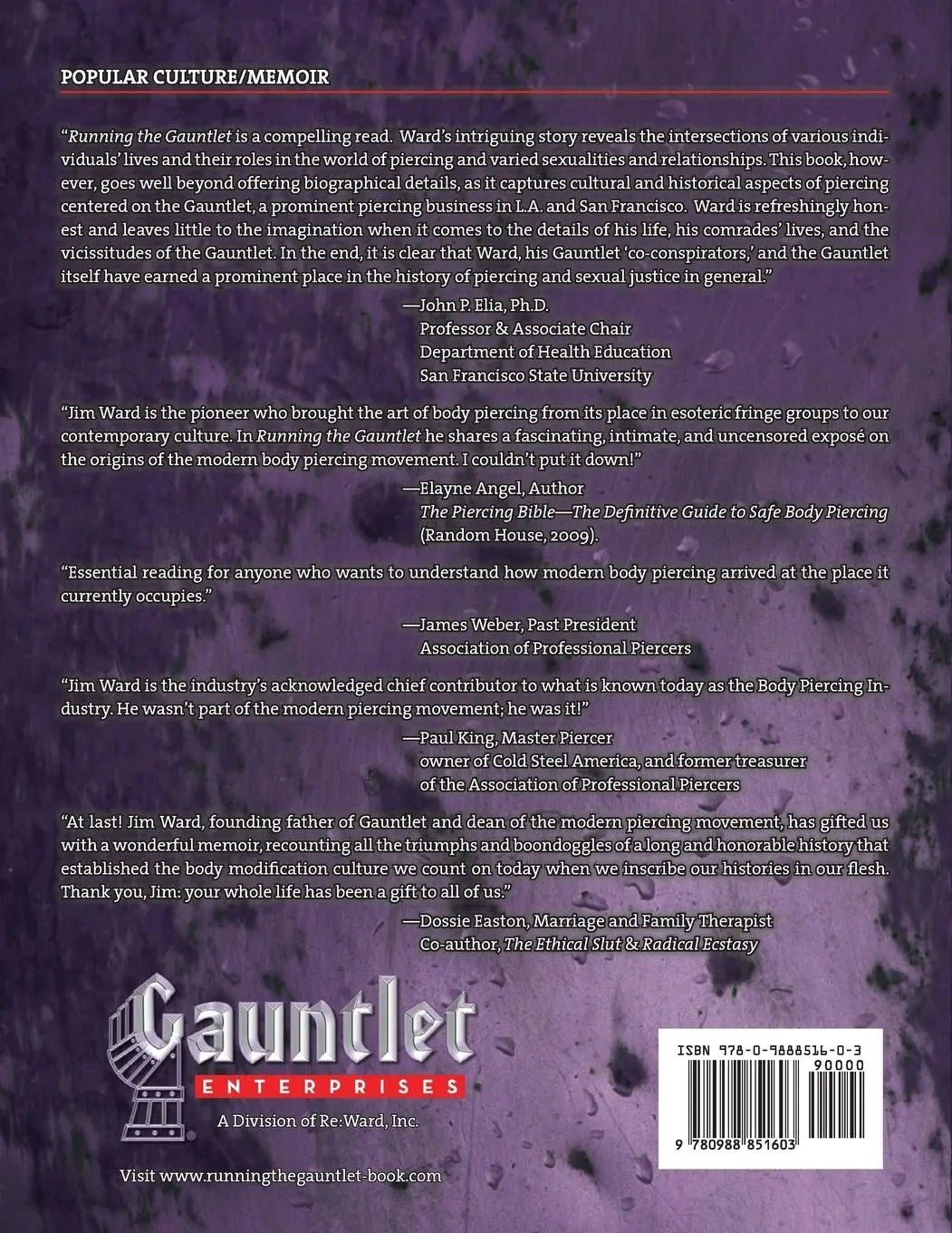 Rückseite: 9780988851603 | Running the Gauntlet | Jim Ward | Taschenbuch | Englisch | 2013