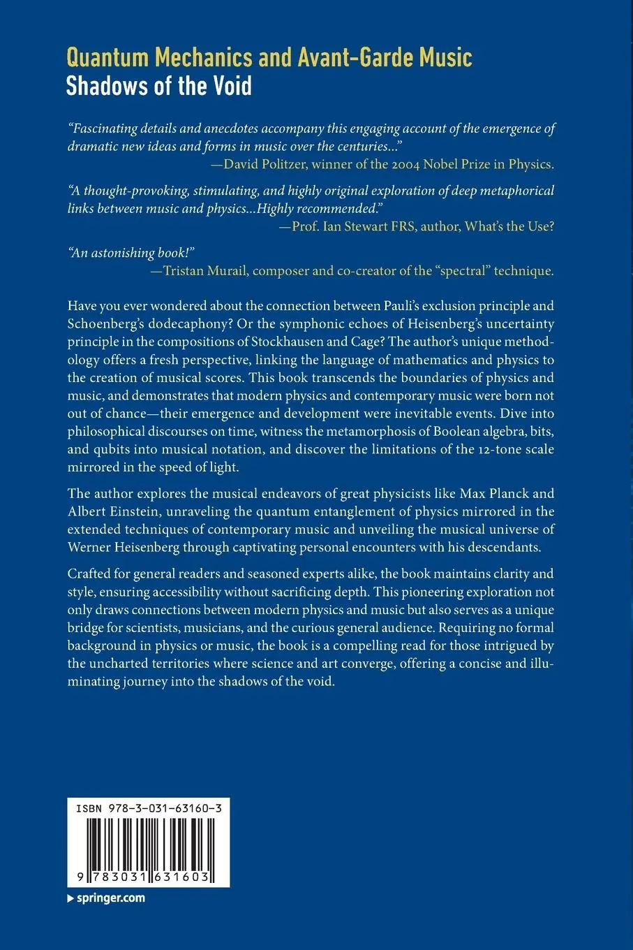 Rückseite: 9783031631603 | Quantum Mechanics and Avant-Garde Music | Shadows of the Void | Buch