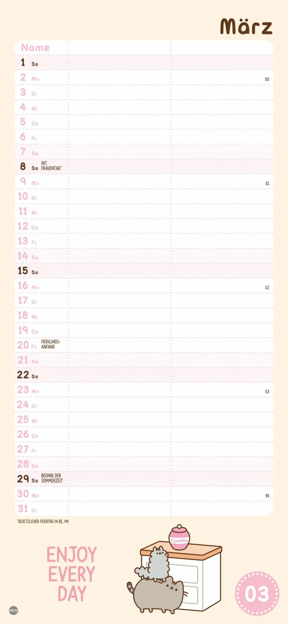 Bild: 9783756411603 | Pusheen Planer für zwei 2026 | Heye | Kalender | Spiralbindung | 14 S.