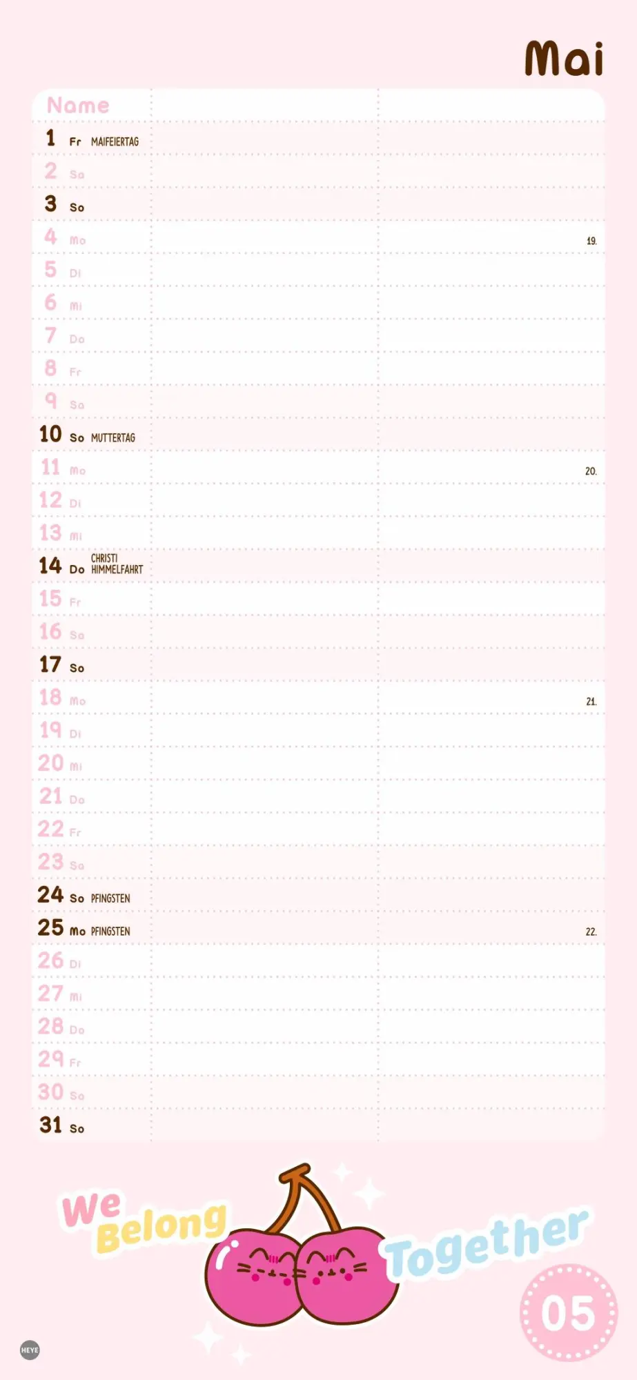 Bild: 9783756411603 | Pusheen Planer für zwei 2026 | Heye | Kalender | Spiralbindung | 14 S.