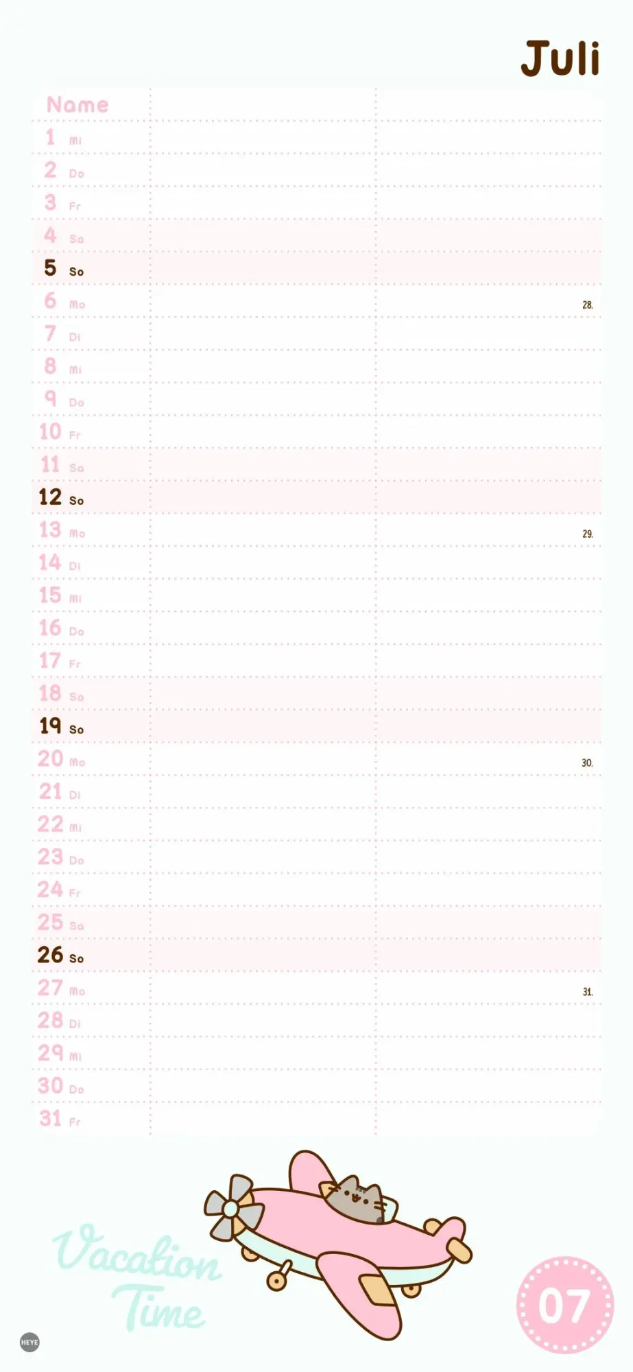 Bild: 9783756411603 | Pusheen Planer für zwei 2026 | Heye | Kalender | Spiralbindung | 14 S.