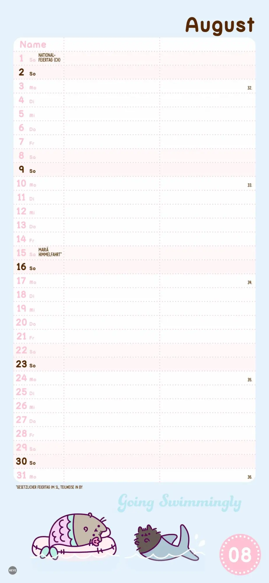 Bild: 9783756411603 | Pusheen Planer für zwei 2026 | Heye | Kalender | Spiralbindung | 14 S.