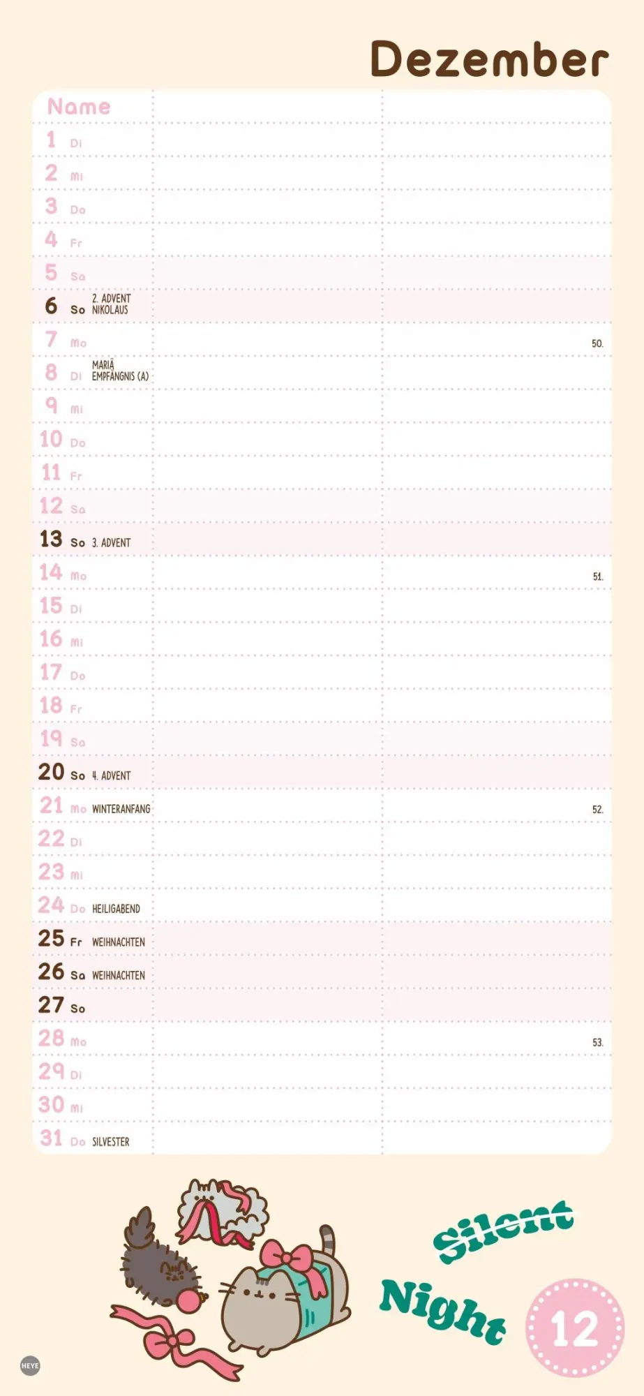 Bild: 9783756411603 | Pusheen Planer für zwei 2026 | Heye | Kalender | Spiralbindung | 14 S.