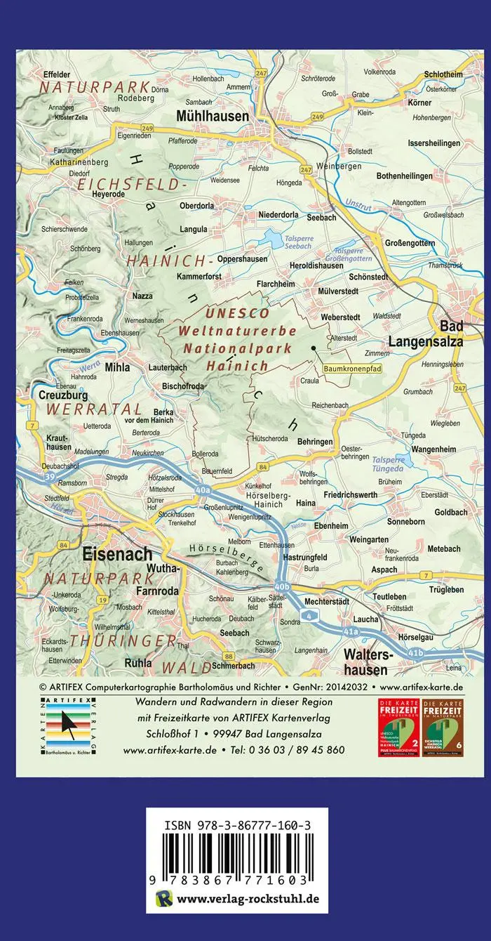 Rückseite: 9783867771603 | Großer Wanderführer Hainich | Roland Geissler | Taschenbuch | 264 S.