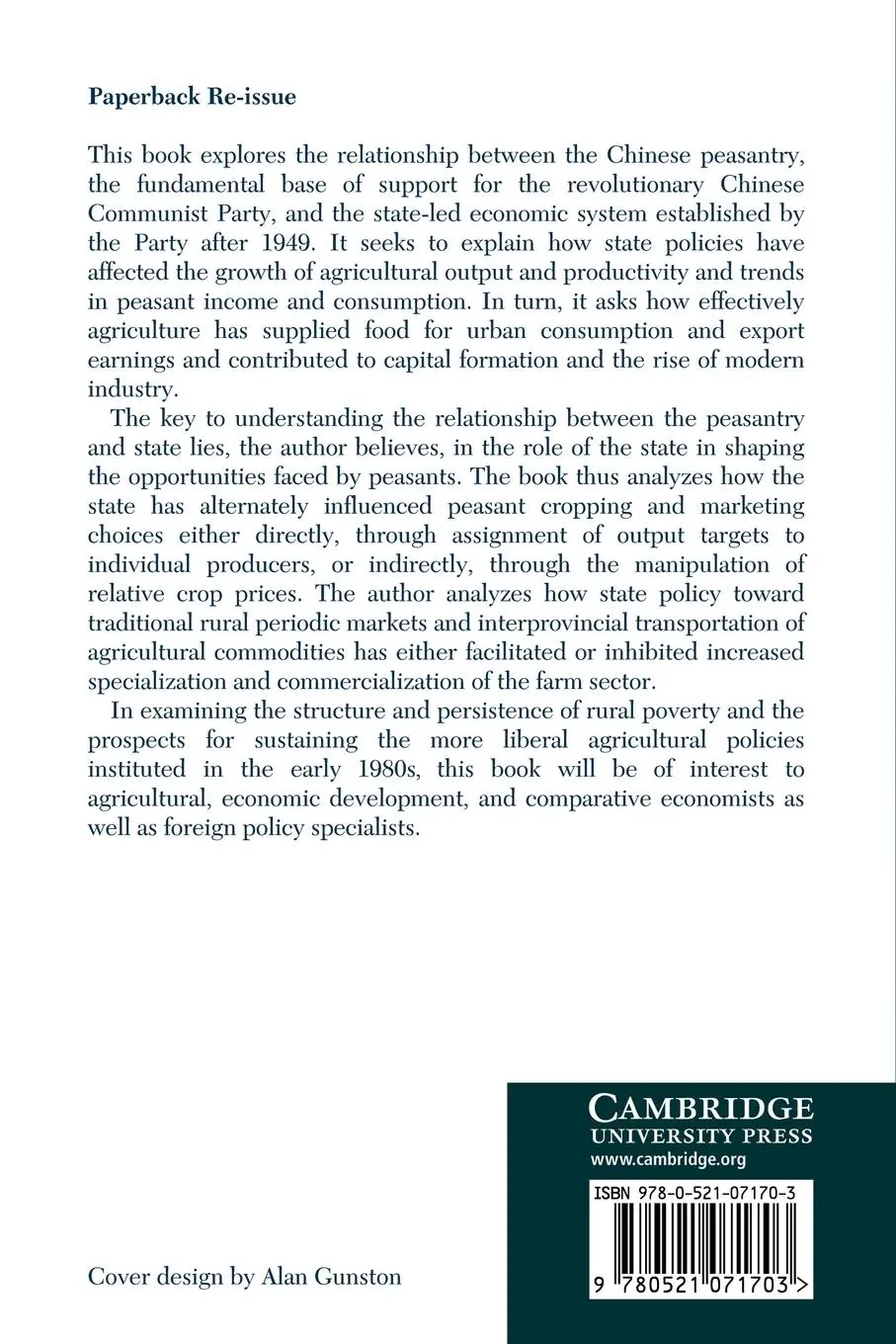 Rückseite: 9780521071703 | Agriculture in China's Modern Economic Development | Nicholas R. Lardy