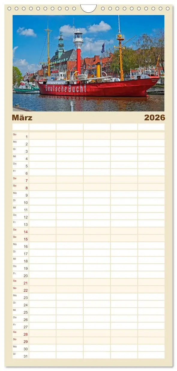 Bild: 9783516511703 | Familienplaner 2026 - Mein Ostfriesland mit 5 Spalten...