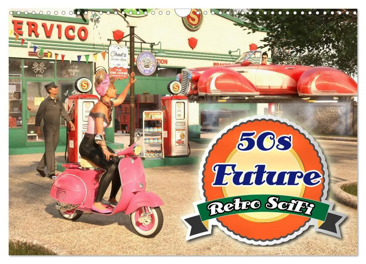 Cover: 9783569221703 | 50s Future - Retro SciFi (Wandkalender 2027 DIN A3 quer), CALVENDO...