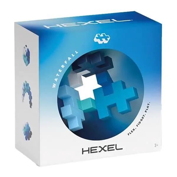 Bild: 5710409201803 | Plus-Plus Hexel Flex Bausteine, blau | 9603486 | 2024 | PLUS PLUS