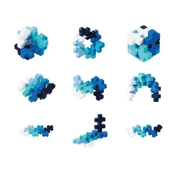 Bild: 5710409201803 | Plus-Plus Hexel Flex Bausteine, blau | 9603486 | 2024 | PLUS PLUS