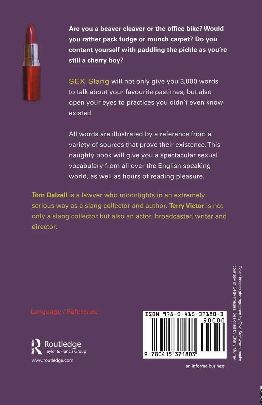 Rückseite: 9780415371803 | Sex Slang | Tom Dalzell (u. a.) | Taschenbuch | Englisch | 2007